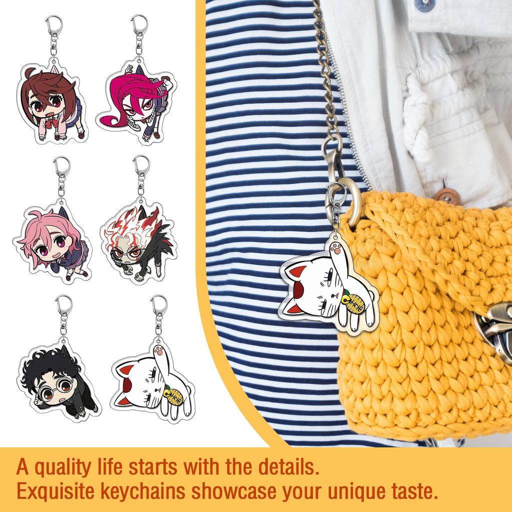 Cartoon Anime Movie Transparent Acrylic Keychain Pendant, Exquisite Gift Hanging Accessories For Backpacks