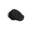 Washed cotton denim, artistic striped, eight-panel newsboy cap, unisex, British-style forward cap