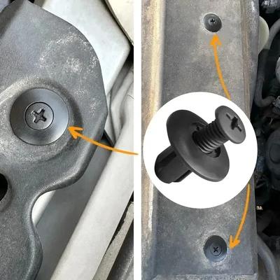 8mm Plastic Klinknagels Bevestigingsschroeven Auto Bumpers Spatborden Zwarte Klinknagels Auto Bevestigingsclips voor Toyota Focus Kia Nissan Yamaha