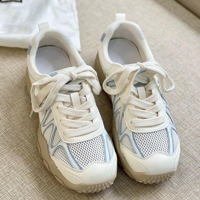 Fashionable New Elegant Breathable Casual Shoes Spring Autumn New Round Toe Thick Sole Comfortable Running Sports Shoes Women