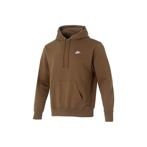 Nike Men s Comfortable Simple Solid Color Fleece-Lined Windproof Sweatshirt S коричневый
