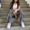 Zebra Print Wide Leg Pants Y2K Trousers Sexy High Waist Women Fashion Casual Female Trousers Streetwear