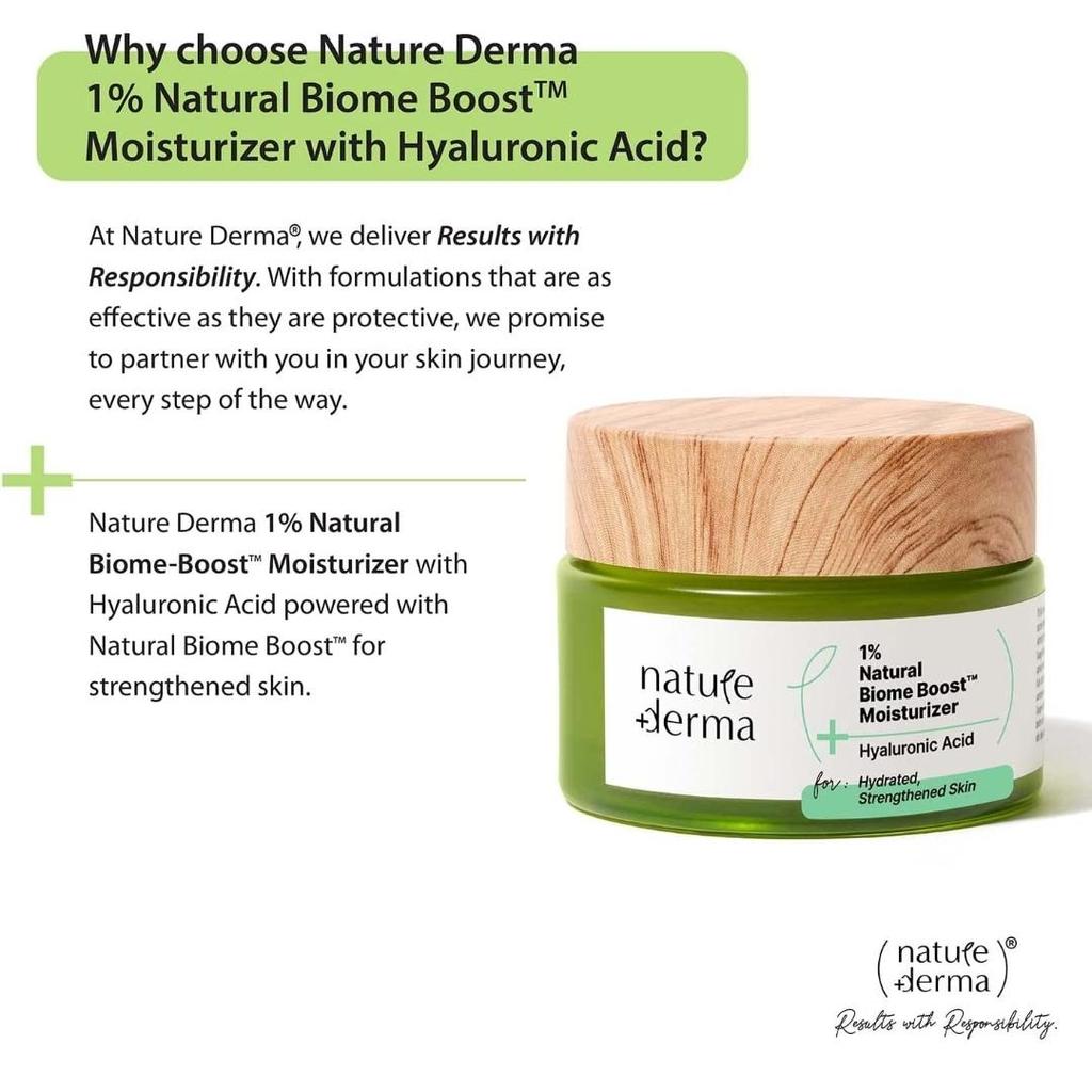 Nature Derma 1 % natürliche Biome-Boost™ Feuchtigkeitscreme mit Hyaluronsäure |
