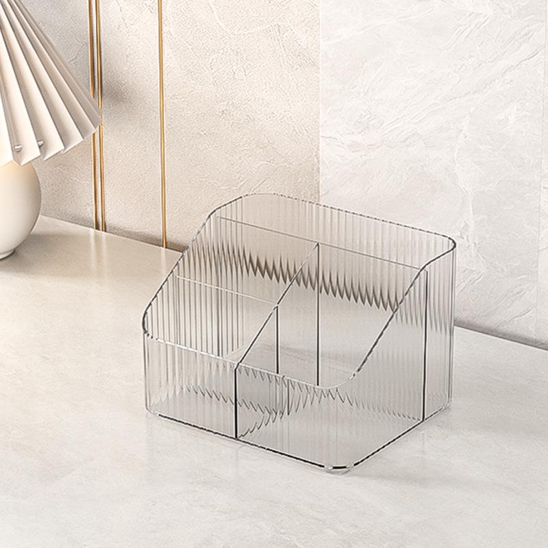 Desktop Luxus Aufbewahrungsbox: Mehrfach-Gitter-Organizer für Kosmetik, Schreibwaren und Hautpflege im Wohnzimmer