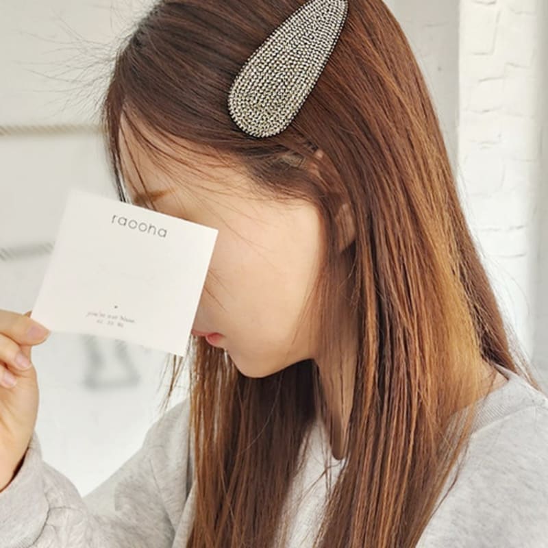 

RACOHA mimi glitter point pin Mimi glitter snap point hairpin khaki