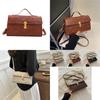 Stylish Vintage Shoulder Crossbody Bag In Black Cream Brown Stylish Pu Material