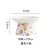 Ceramic Cat Bowl Anti Black Chin Non Spill Water Dish Pet Food Feeder for Cats and Dogs