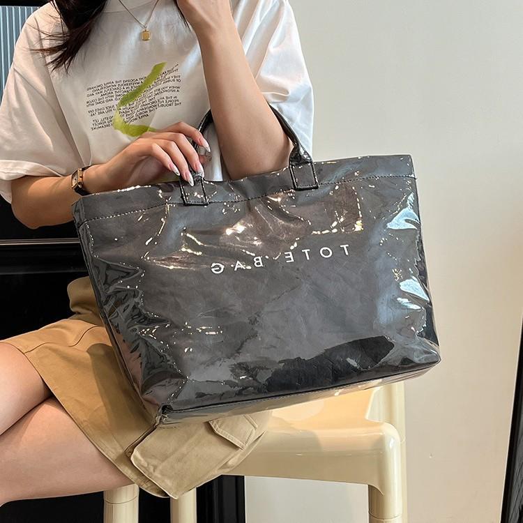 Tote Bag Women's Large-capacity New Spring and Summer Versatile Jelly Bag Casual Waterproof College Student Bag