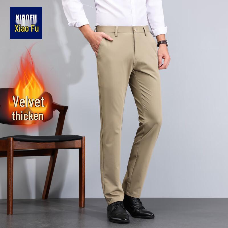 

Men s Anti-Wrinkle Plush Lined Business Casual Pants 29