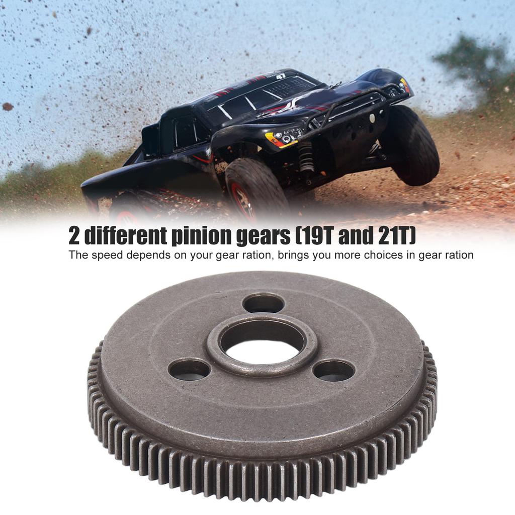 86T Spur Gear and 19T 21T Pinions Gear RC Steel Gear Set for Traxxas Slash 2WD 1/10 for Rustler 2WD for Stamped 2WD