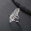 Palestina Åpen Ring Trendy Mote Etnisk Justerbar Fingerring Rustfritt Stål Smykker Ring Gave til Kvinner Menn