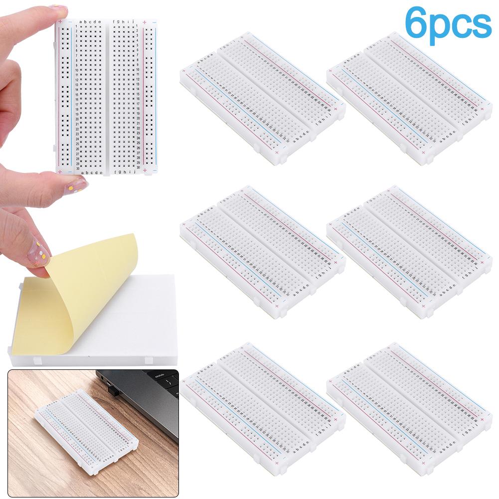 1-6PCS 400 Points Breadboard MB-102 Solderless PCB test Board 400 Hole Breadboard MB102 Test Develop DIY Mini Bread Board