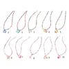 Fashionable Sweet Beads Necklace Short Choker Y2K Colorful Jewelry Pendant Necklace Rice Beads Material for Women Girls