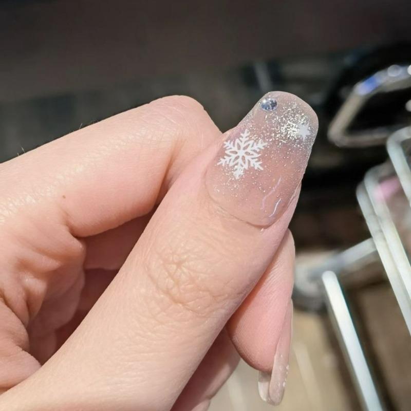 White Snow Face Stickers DIY Temporary Tattoos  Nail Jewelry Diamonds Decoration Christmas Snowflake Eye Body Art Make Up