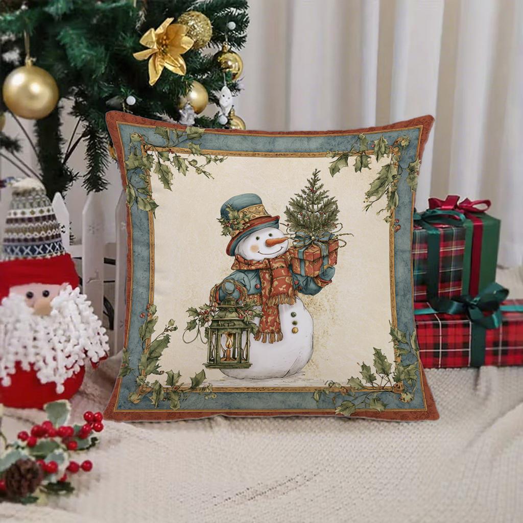 

Gingerbread Man Candy Cane Pillow CoverSuitable for sofa car bedroom decorative cushion cover pillow cover 16x16Inch