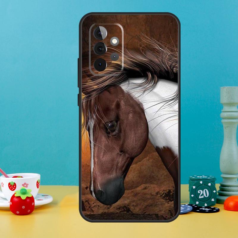 Beautiful Horse Case For Samsung Galaxy A25 A54 A34 A14 A52 A32 A12 A13 A33 A53 A15 A16 A36 A56 A26 A05 A35 A55