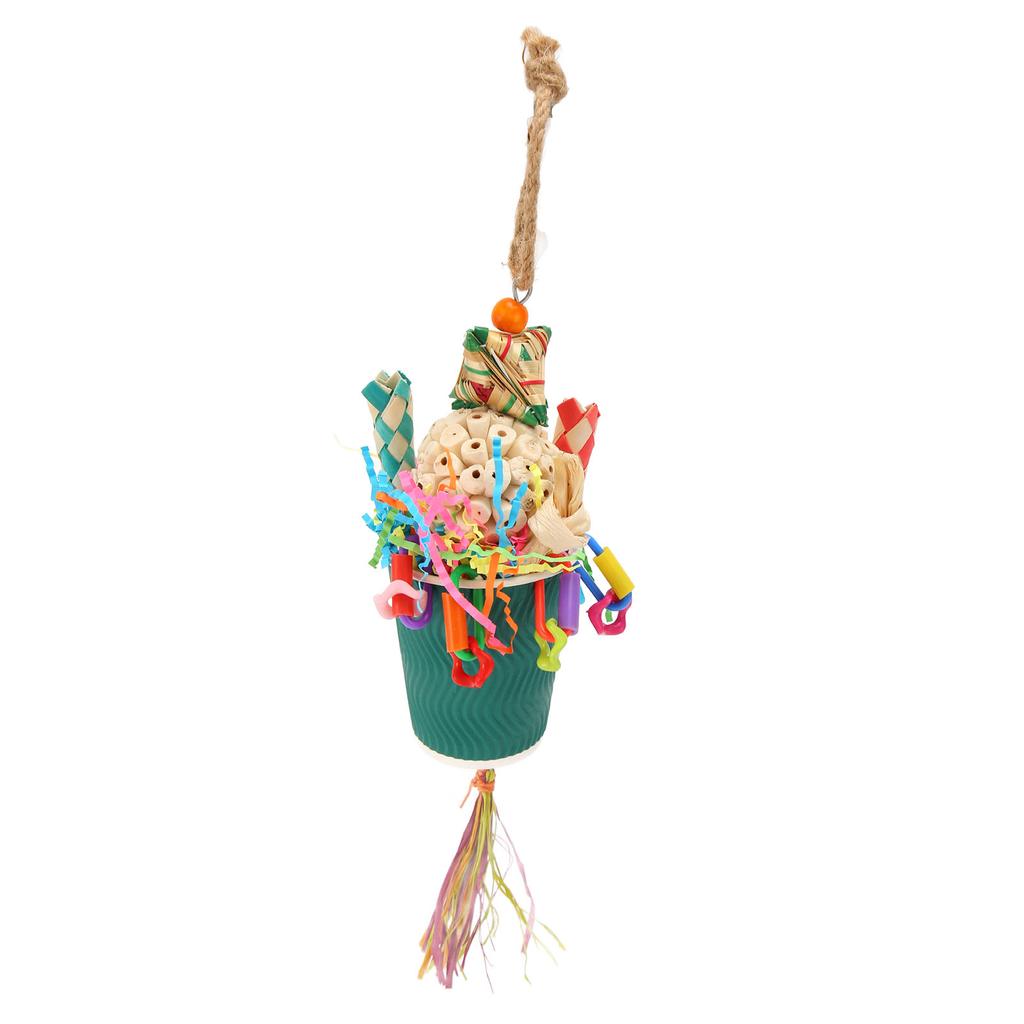 Foraging Trap Cup Bird Toy Interactive Fun Colorful Parrot Foraging Toy for Parakeet Conure