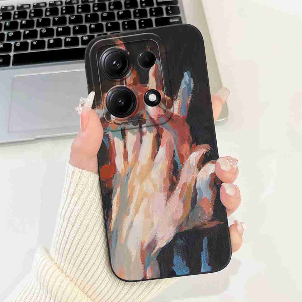 Simple Silicone Case For Redmi Note14s 4G Capa Lovely Panda Rabbit Shockproof Back Cover For Xiaomi Redmi Note 14S Phone Shell