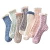 5 Pairs of Female Autumn and Winter Add Velvet and Thick Warm Home Floor Sleep In The Tube Moon Socks