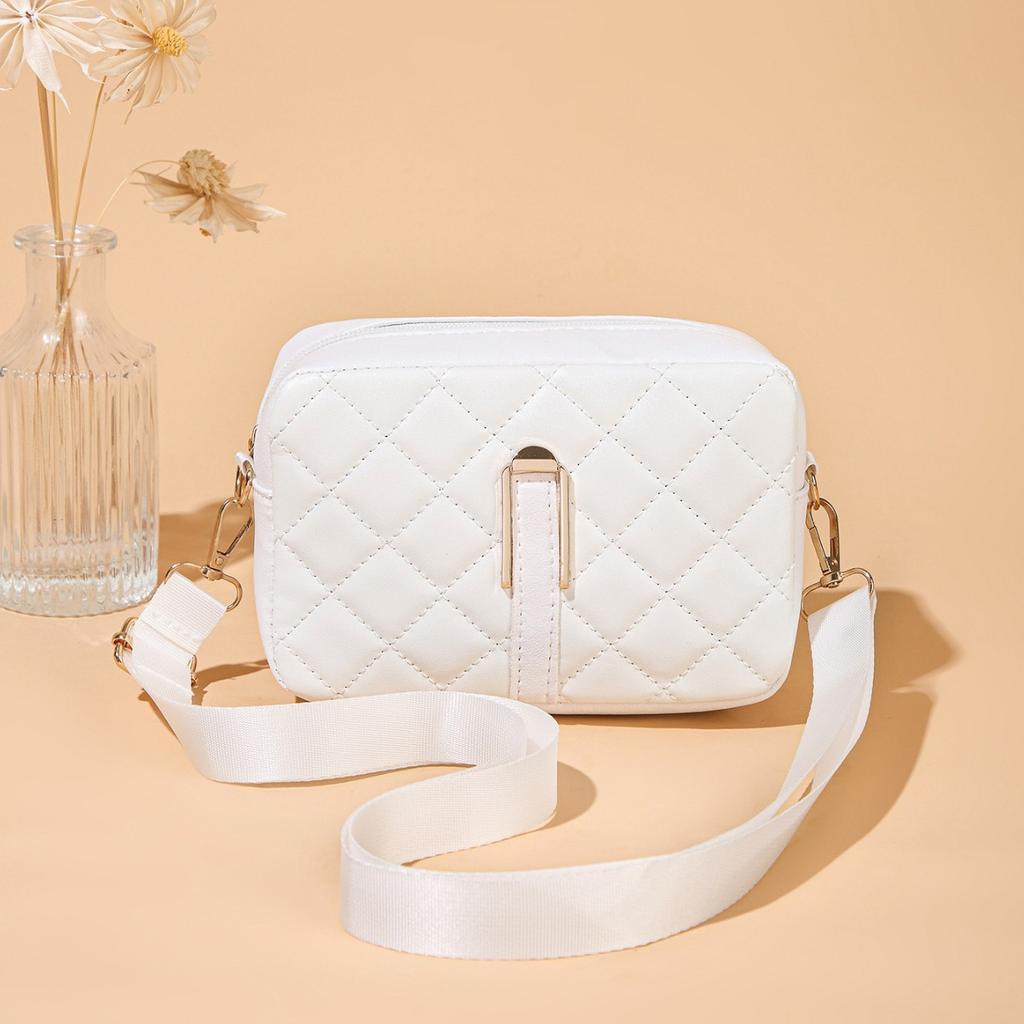 New Camera Bag Diamond Single Shoulder Oblique Span Fashionable Versatile Simple Bag Women