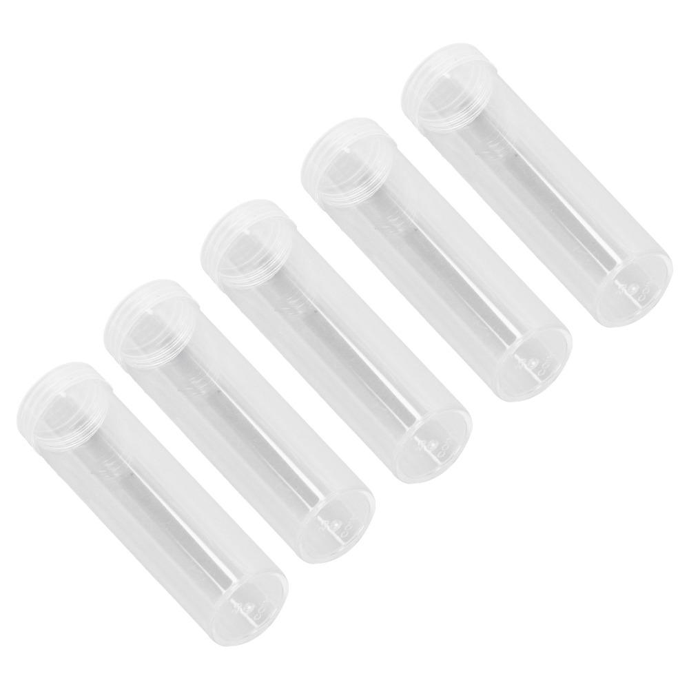 10pcs Round Coin Storage Tubes Plastic Screw On Lid Plastic Coin Tubes Clear Reusable Coin Collection Tubes Commemorative Coins