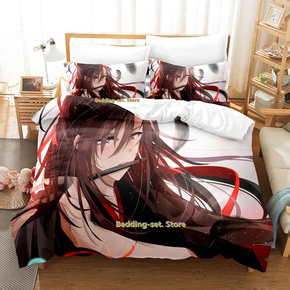 Comforter New Mo Dao Zu Shi The Grandmaster Of Demonic Cultivation Bedding Set Anime Three-Piece Set Adult Kid Bedroom Duvet Sets