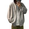 Men's Casual Korean Style Zipper Hoodie - Autumn/Winter Loose Fit Cardigan
