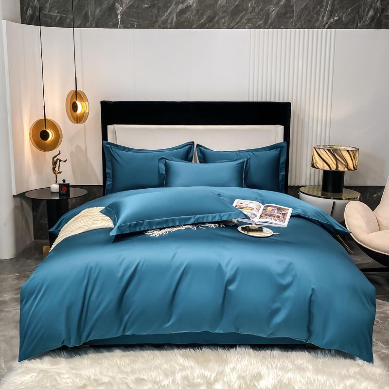 100% Egyptian Cotton Duvet Cover Luxury Solid Color Comforte Quilt Cover for Single Double Queen King Bed Soft Skin-friendly 1pc