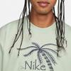 Nike SB Palm Tree Letter Print Casual Short Sleeve T-Shirt Men Tops Aqua-Blue DQ1851-017