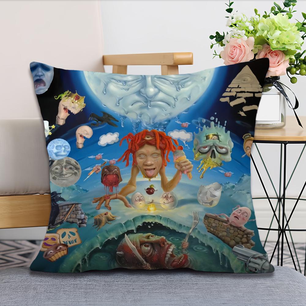 Rapper T-Trippie R-Redd 1400 Miss The Rag For Bedroom Car Coffee Shop Room and Living Room Sofa Decorative Pillow Cover Case