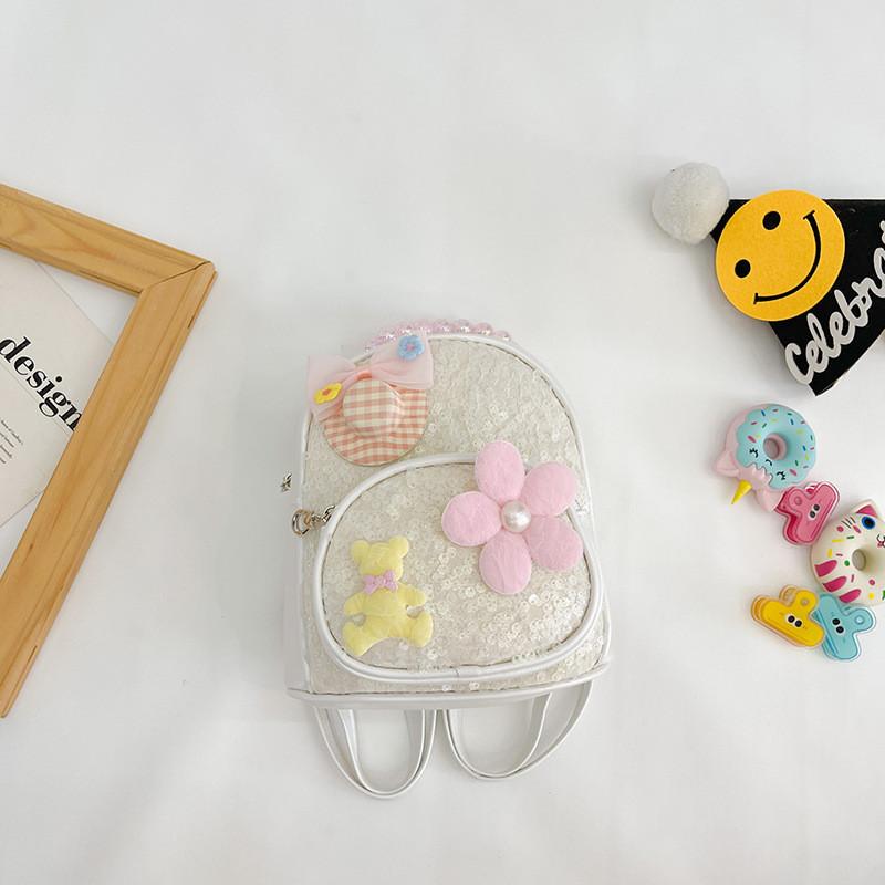 Adorable Pu Sequin Backpack For Kids With Comfortable Straps For School And Play