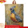 American White Pelican Blanket Coastal Sunset Flannel Throw Blankets Soft Warm Lightweight Cozy Plush Bird Custom Blankets