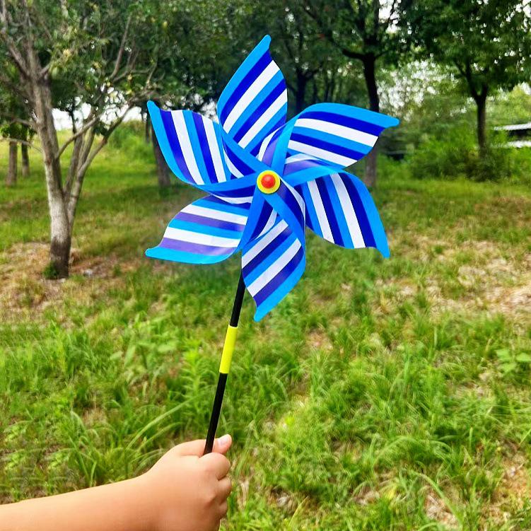 Colorful Polka Dot & Stripe Sequin Pinwheel Toy for Kids - Outdoor Fun