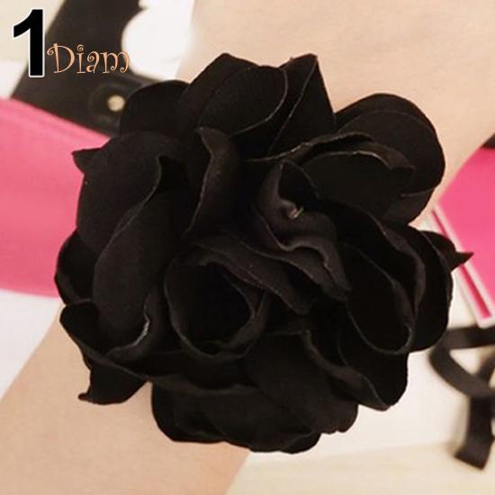 Tenfyer Hair Band Rope Camellia Flower Ponytail Holder Scrunchie Hairband Accessory