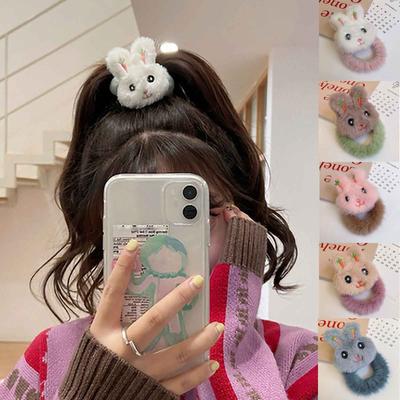Kadın Moda Peluş Saç Kravat Sevimli Tavşan Kravat Saç Kafa Halat At Kuyruğu Kılıfı