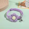 Cat Collar with Cute Flower Adjustable Buckle Cat Collar Bell Collar Cat Small Pet Supplies Kitten Collar Small Dog Acce