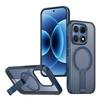 KEYSION Hollow Heat Dissipation Magnetic Case for MagSafe for Xiaomi 17 Cooling Hide Stand Shockproof Phone Cover for Xiaomi 17