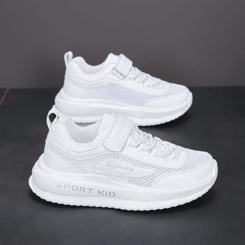 Children's shoes little white shoes 2025 spring and summer new mesh boys' sports shoes lightweight and breathable girls' running shoes
