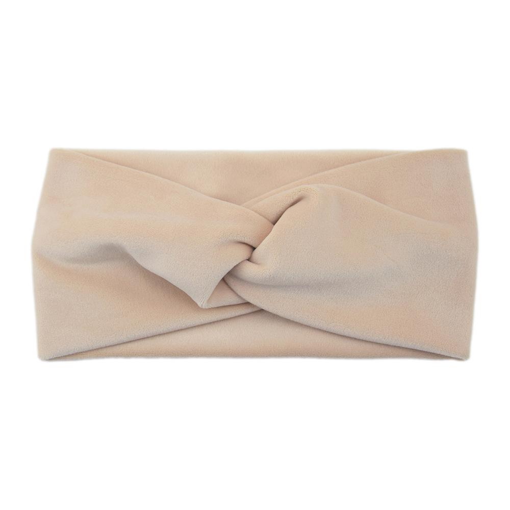 New Winter Simple Cross Headband For Women Handmade Solid Color Elastic Knot Turban Bandage Yoga Hair Accessories