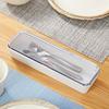 Pearl Metal Cutlery Case with Lid, White, Made in Tsubame-Sanjo, Japan, HB-2911