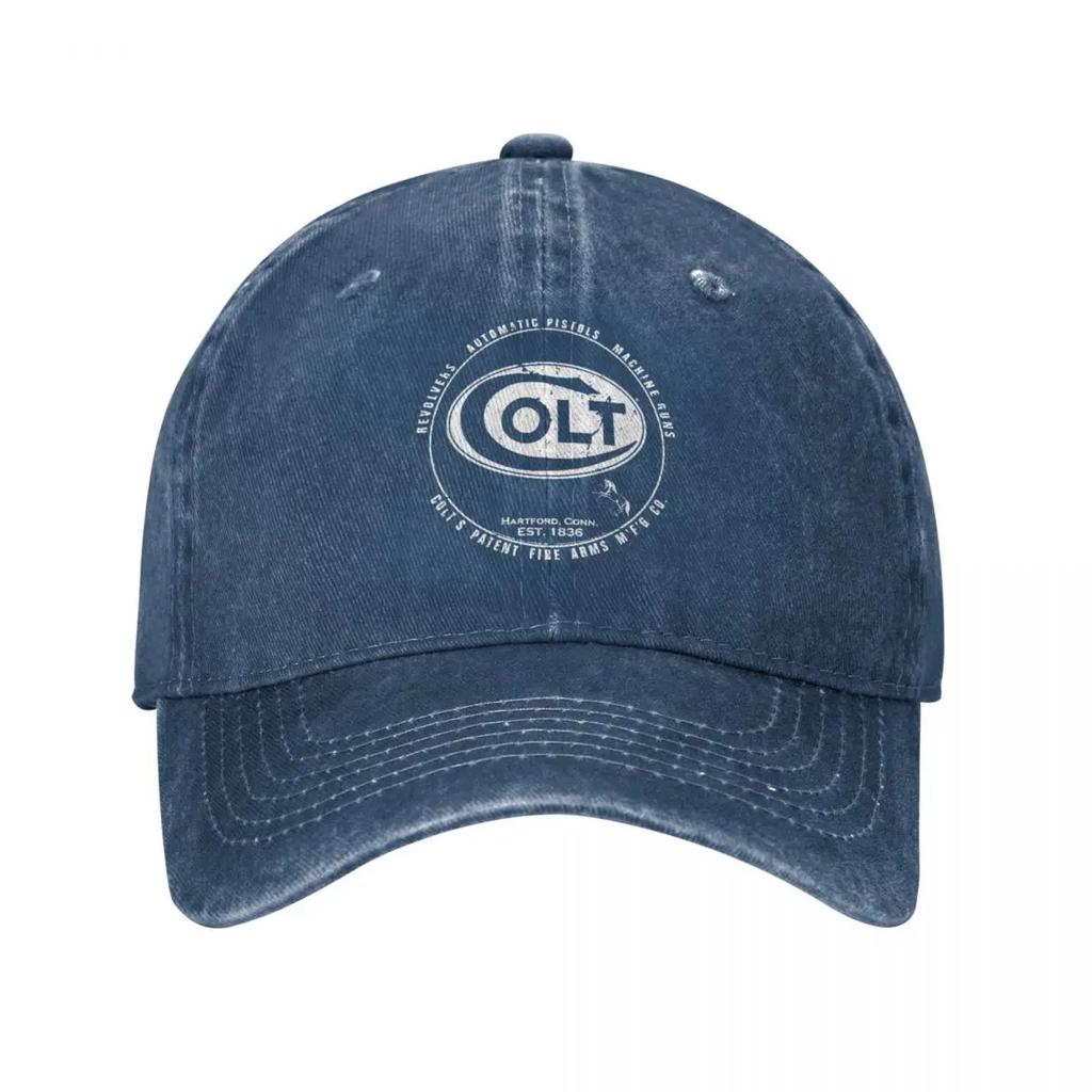 Antique Colt Unisex Style Baseball Cap Firearms Distressed Washed Hats Cap Classic Outdoor Running Golf Headwear