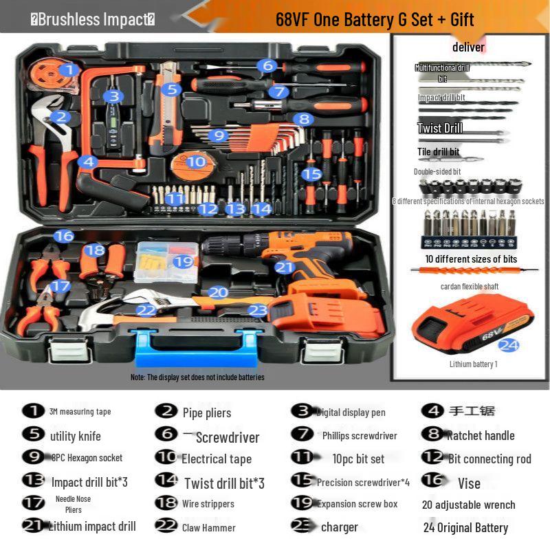 HiaoDe Multifunctional Household Tool Kit CN plug (adapter included)