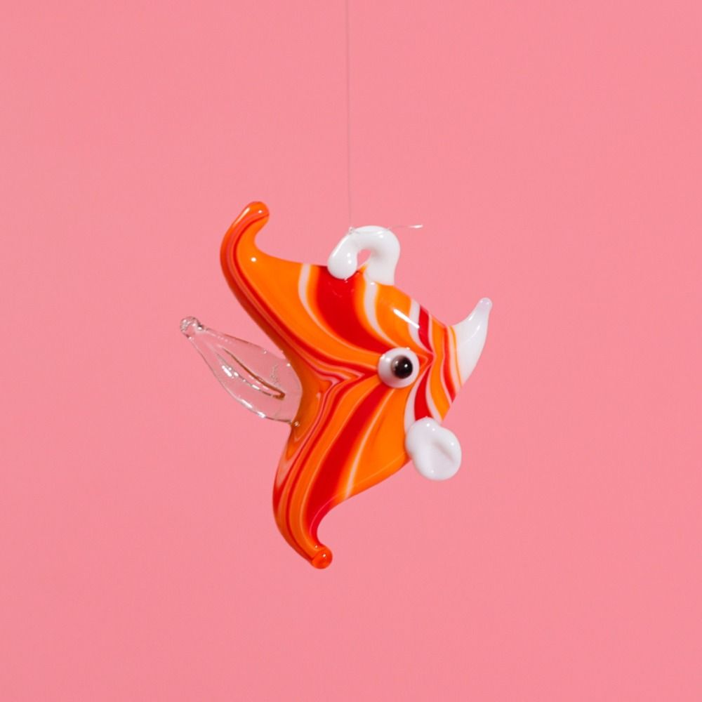 Ocean Floating Marine Animal Glass Mini Figurine Pendant Fish Ornament Aquarium Decor  Fish Tank