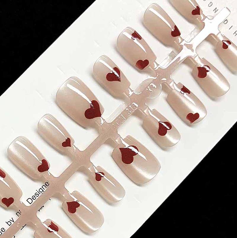 10/30Pcs Cat Eye Press On Nails Handmade Short Full Cover Nail Tips Xs/S/M/ Wearable Women Fake Nails Manicure Decoration