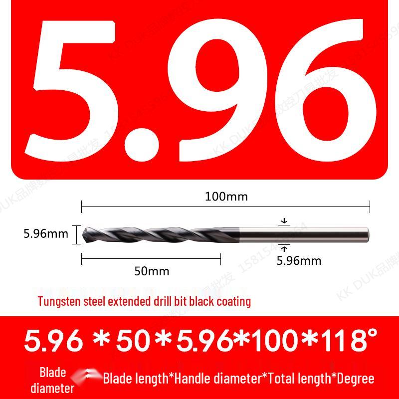 Straight Shank Solid Carbide Drill Bit Set (5.91–5.99mm)