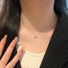 Summer Sugar Cube Necklace Female Princess Light Luxury Titanium Steel Non-Fading Collarbone Chain Neck Chain Jewelry