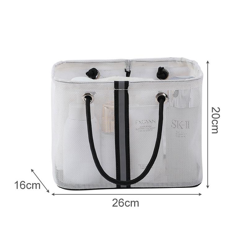 

1 шт. Дорожная портативная сумка для хранения, сетчатая косметичка, органайзер для туалетных принадлежностей и макияжа, водонепроницаемая сумка, большая вместимость, пляжная сумка