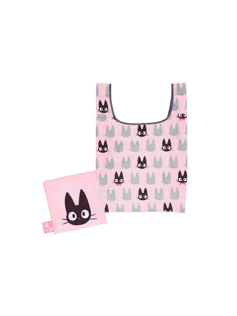 Marushin Eco Ghibli Delivery Service Jiji Made with Recycled Shopping 1165038300 Bag, Kiki's Pattern, Polyester, Bag,