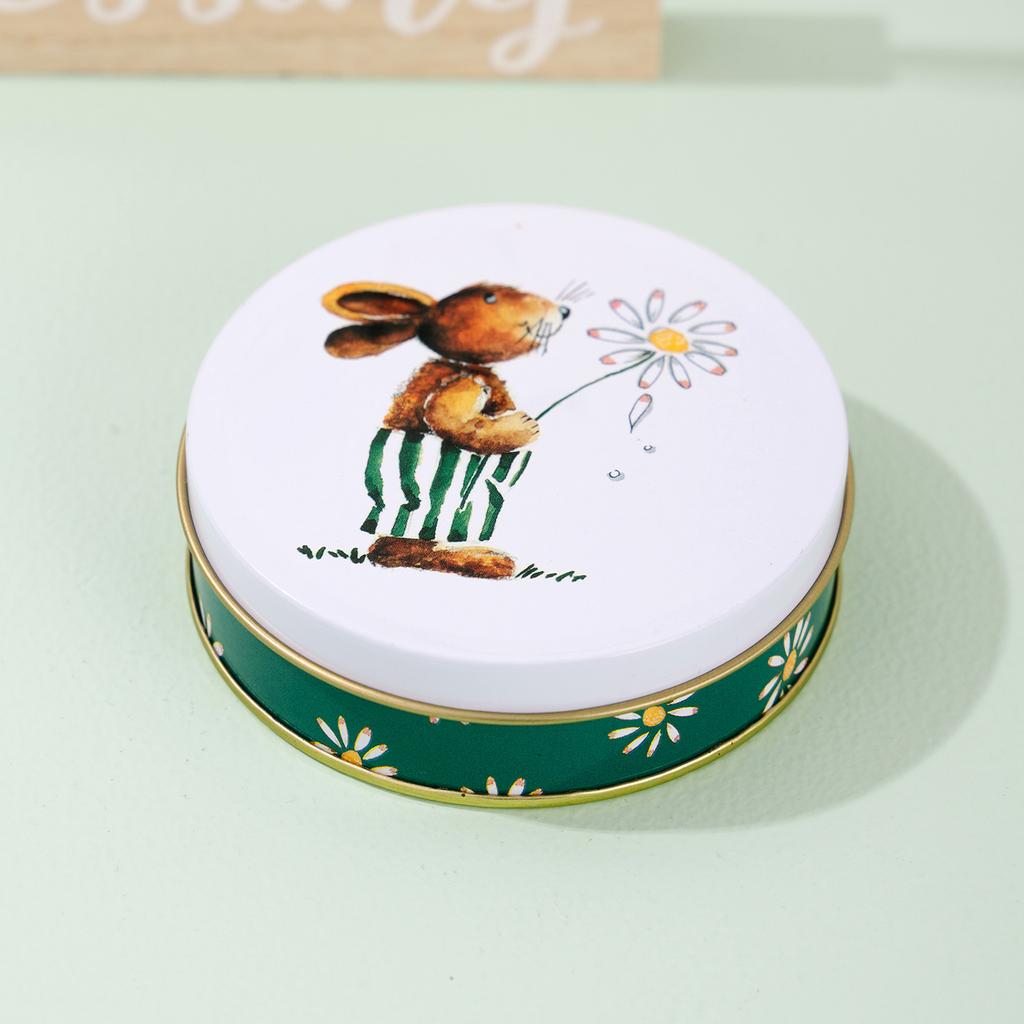 Easter Decorations, Creative Cartoon Bunny Candy Box, Tin Storage Box