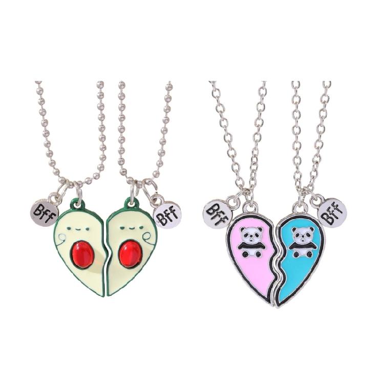 2 Pezzi Metà Cuore di Avocado Collana Migliore Amico Regalo Bestie Set Collane Amicizia Avocado Cuore Catena Clavicola Regolabile